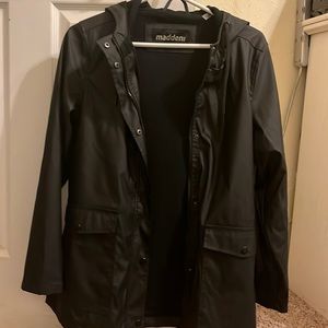 black rain coat